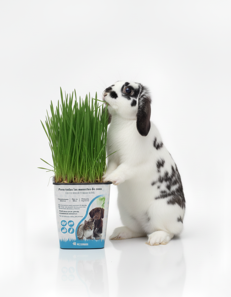 Conejo blanco con PETGRASS