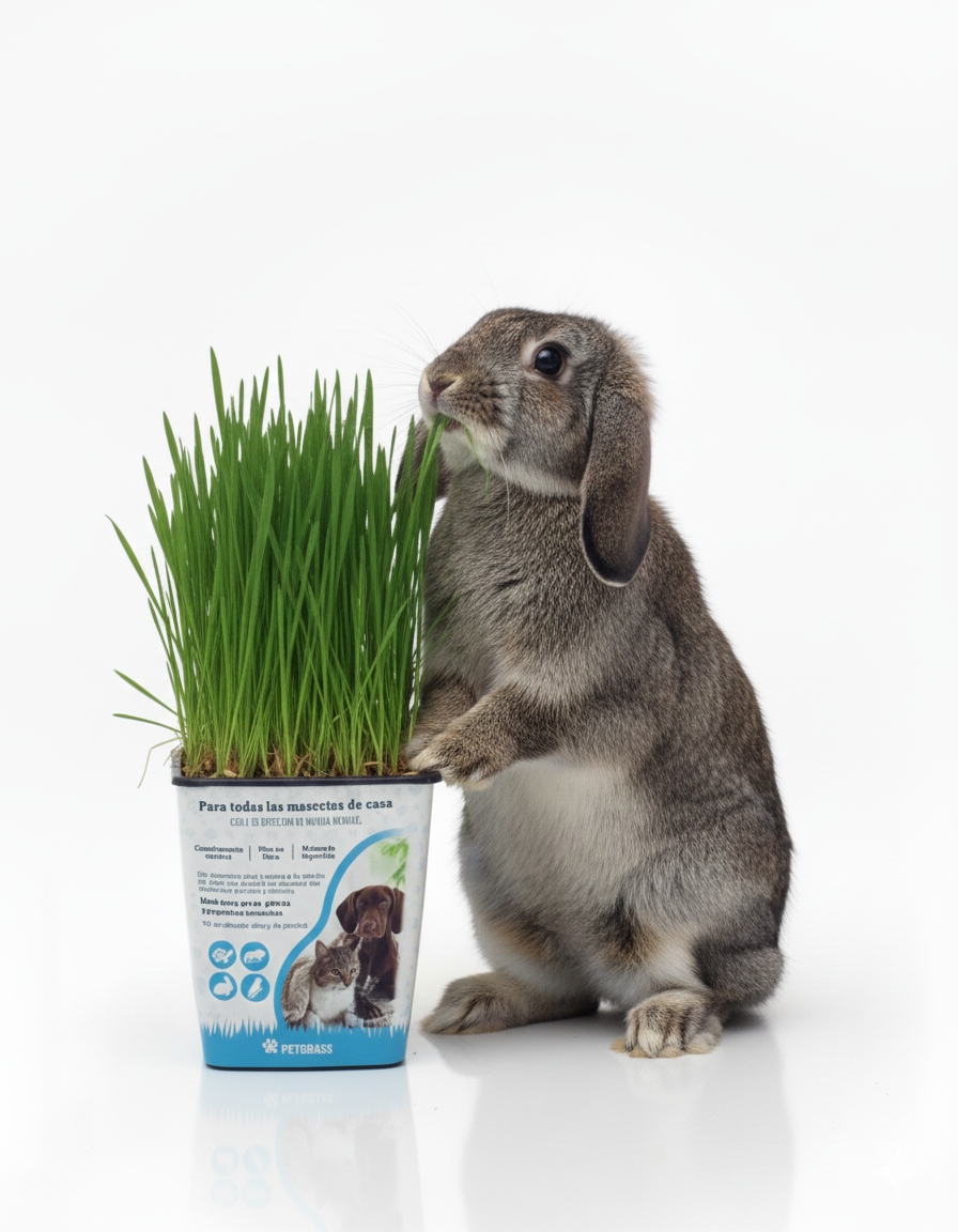 Conejo marrón con PETGRASS